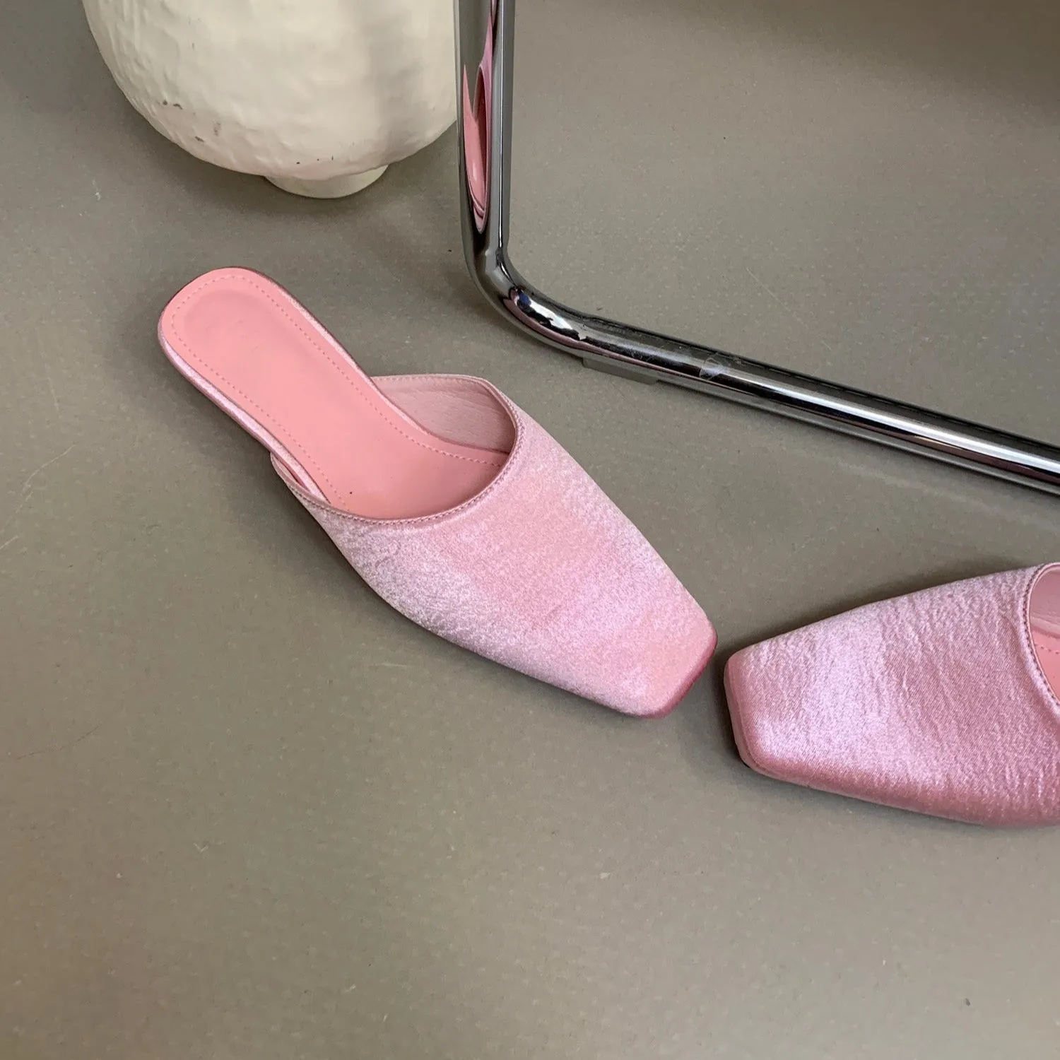 Luna Silk Mules