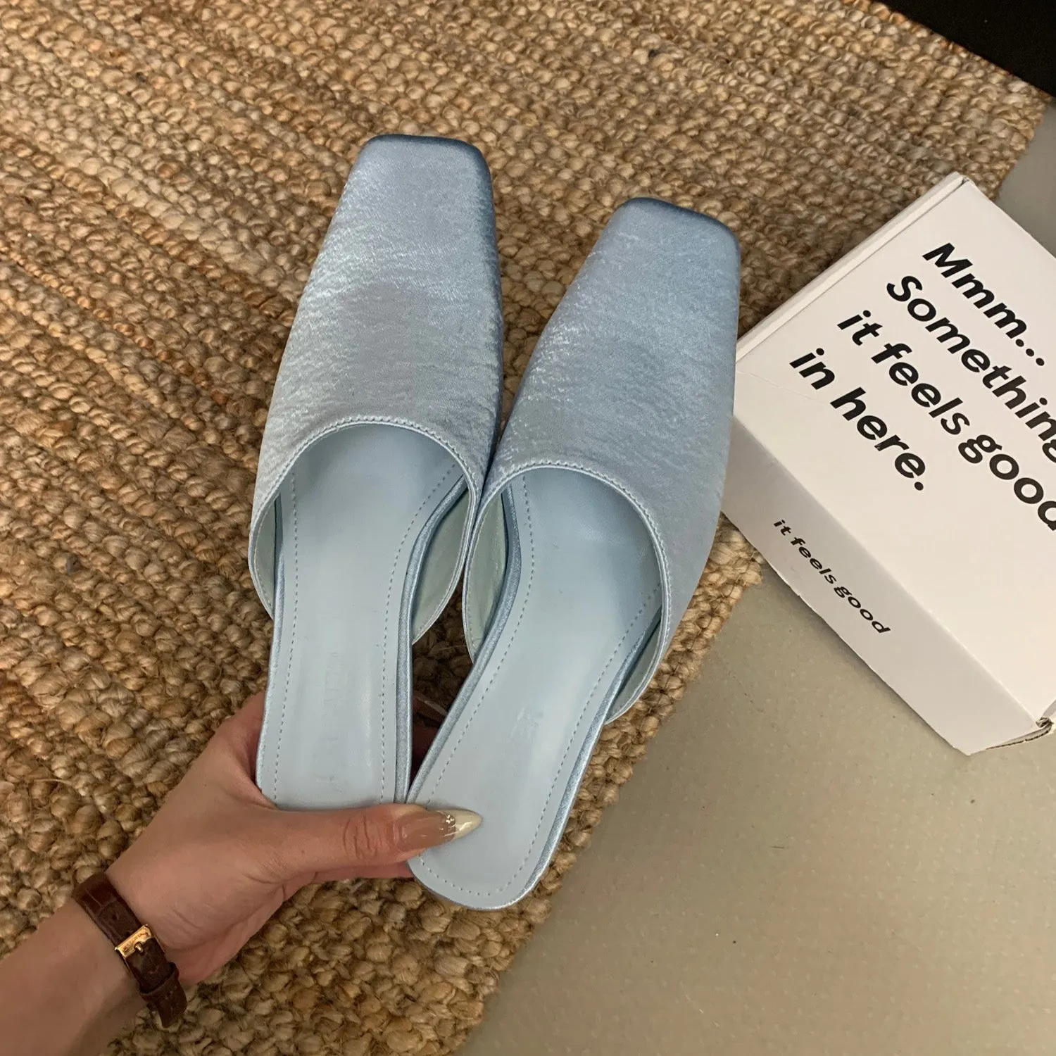 Luna Silk Mules