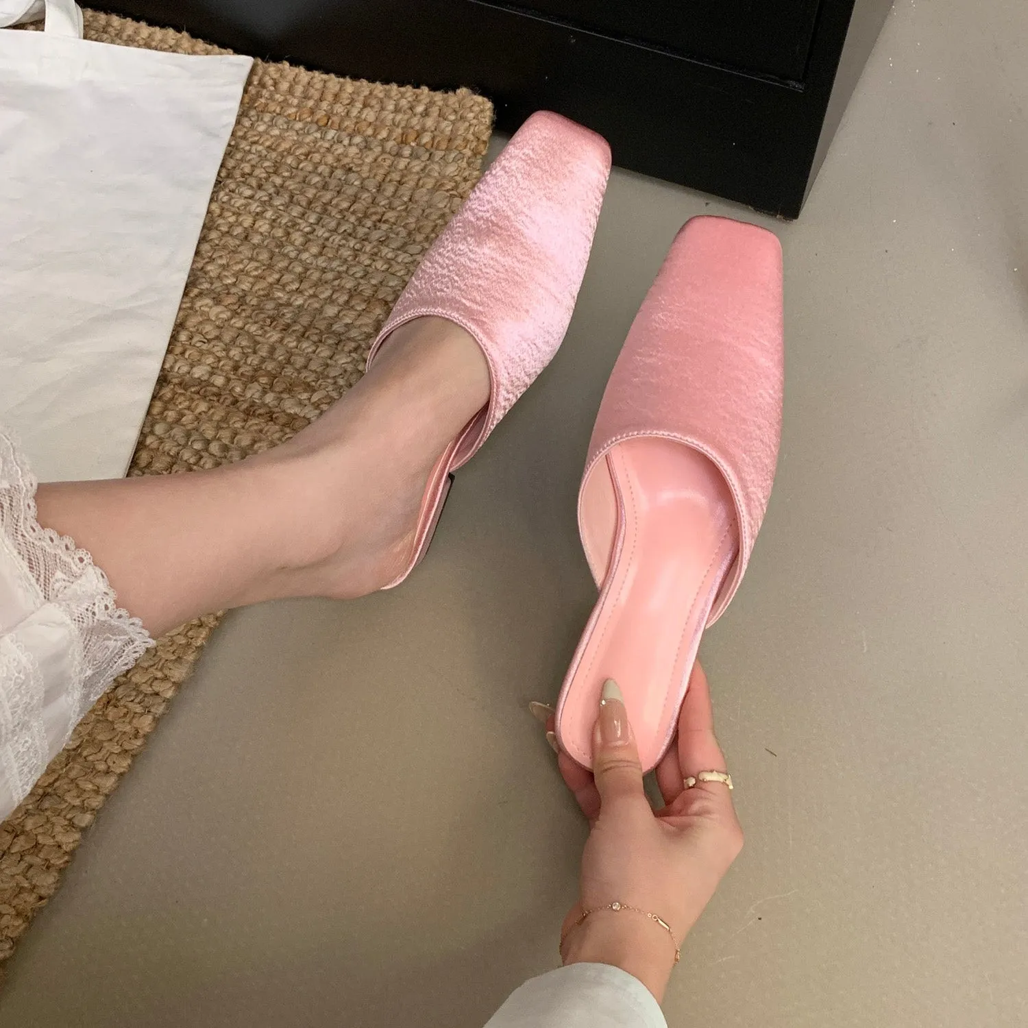Luna Silk Mules
