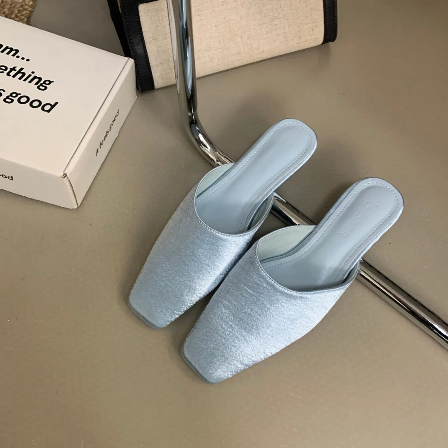 Luna Silk Mules