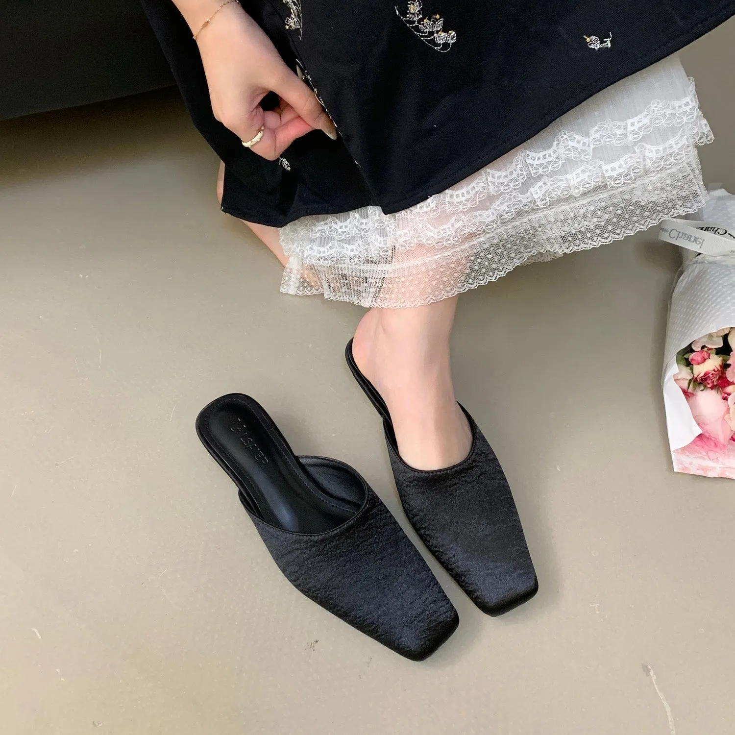 Luna Silk Mules