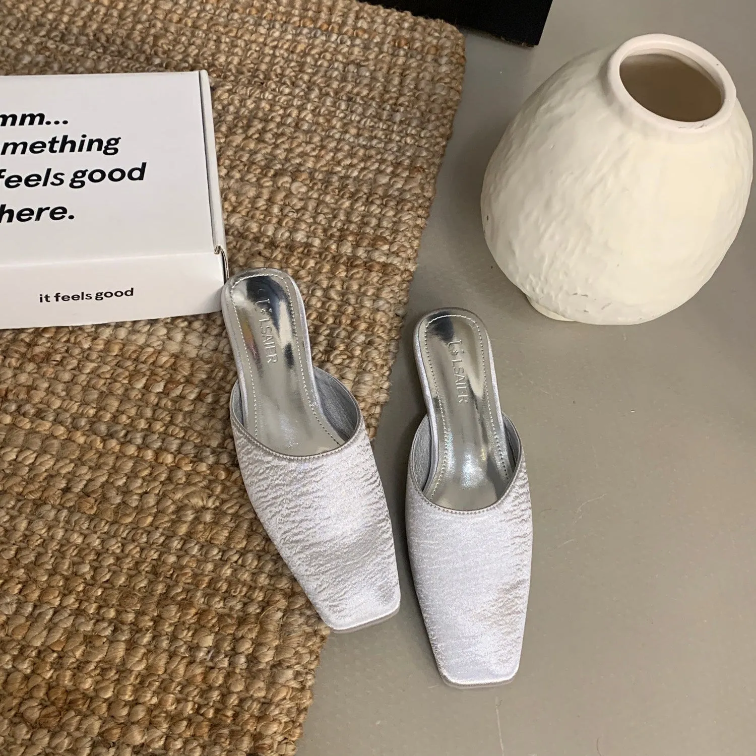 Luna Silk Mules