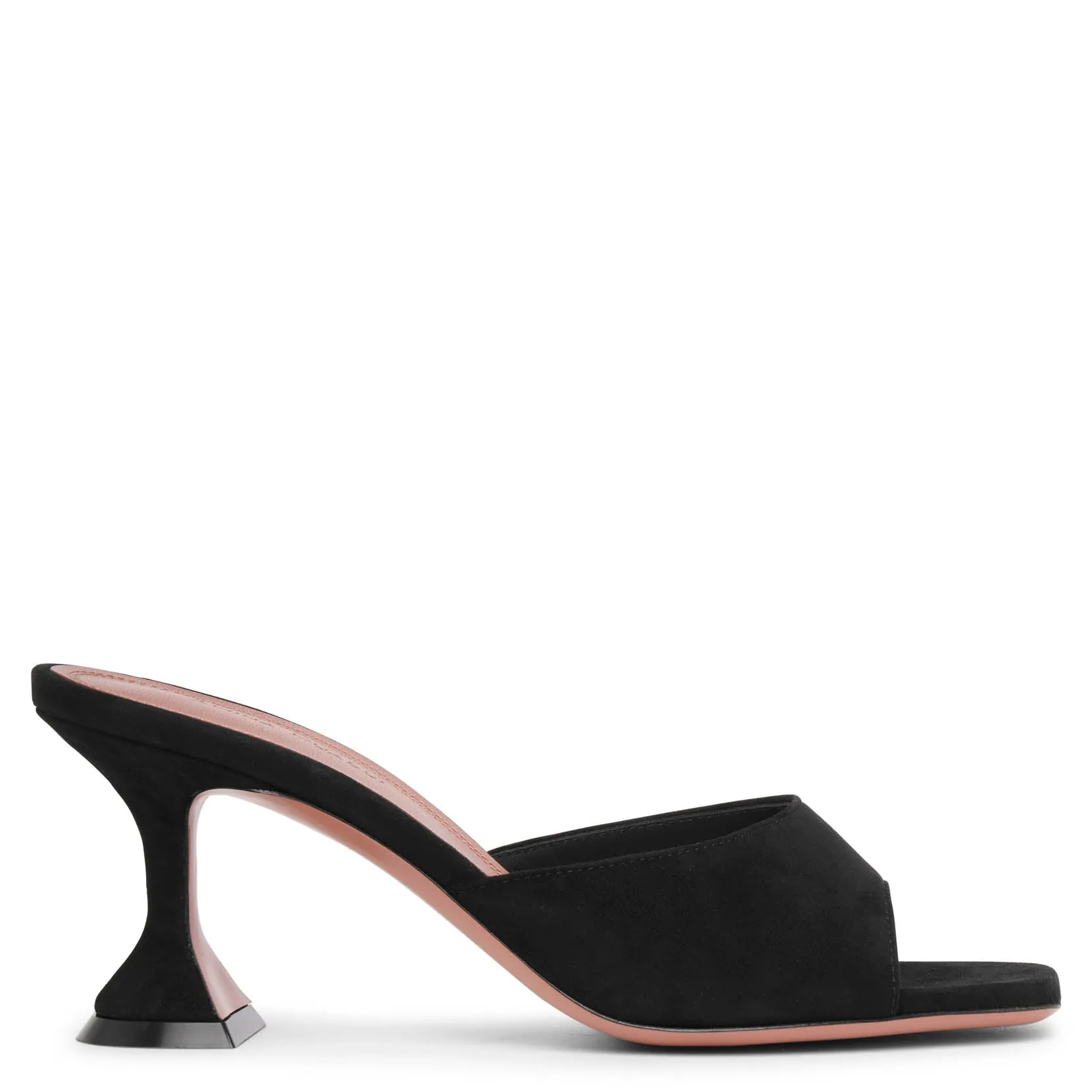 Lupita 70 black suede mule sandals