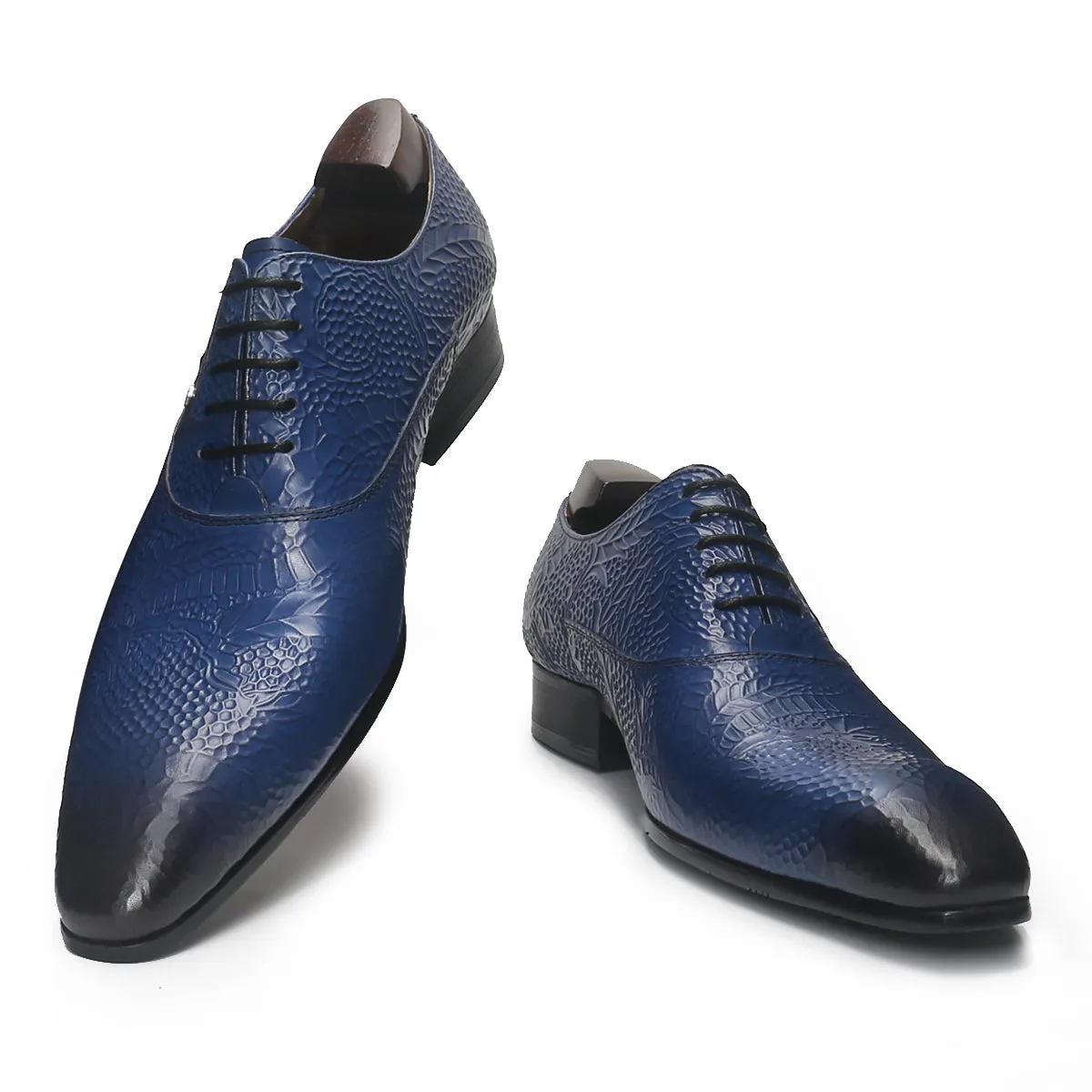Luxury Pointed Toe Oxford Shoes with Prints
