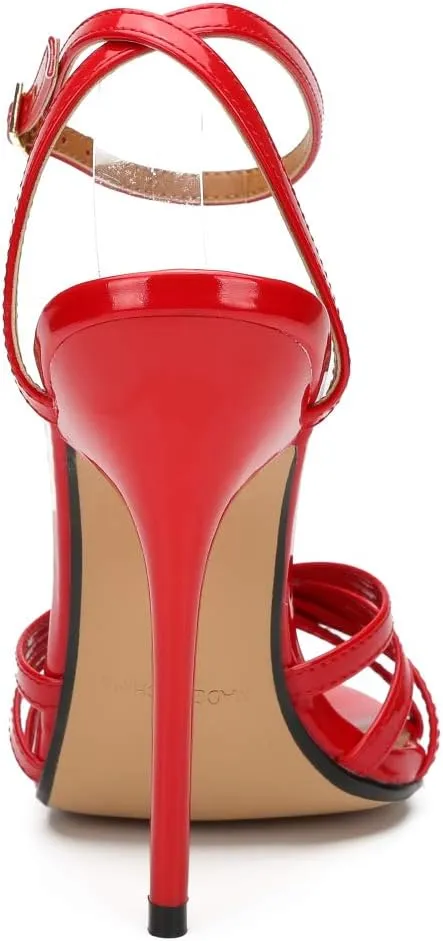 MAIERNISI JESSI Unisex Men's Women's Strappy Heels For Women Stilletos Heels High Heeled Pump Sandals