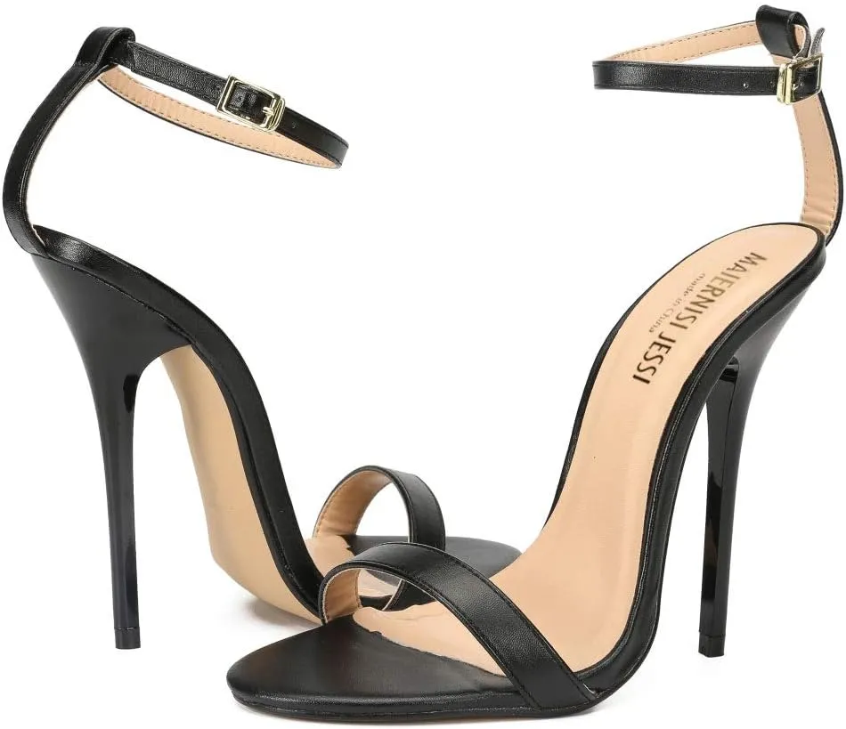MAIERNISI JESSI Unisex Men's Women's Strappy Sandals Heels, Stilletos High Heeled Sandals