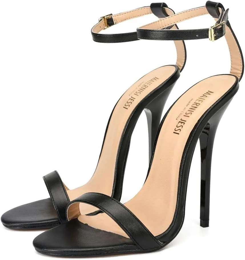 MAIERNISI JESSI Unisex Men's Women's Strappy Sandals Heels, Stilletos High Heeled Sandals