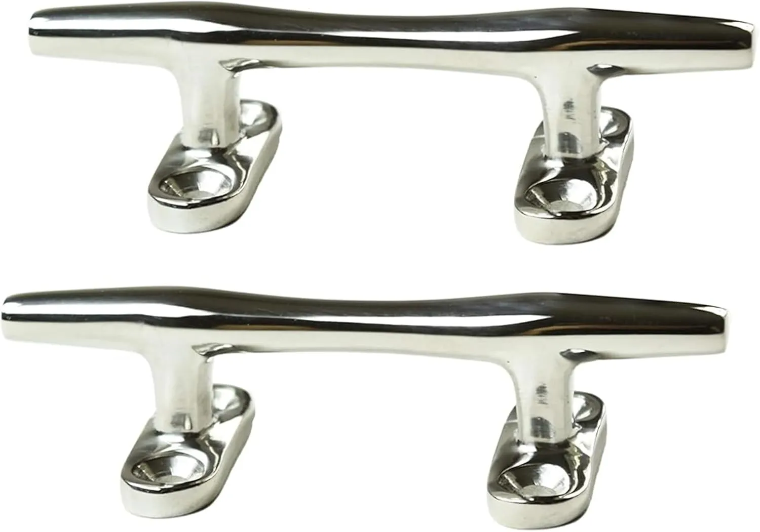 MARINE CITY Open Base Cleat, 316 Stainless Steel, Heavy Duty Mooring Cleat 4-Inch for Boats, Yachts, Marines