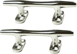 MARINE CITY Open Base Cleat, 316 Stainless Steel, Heavy Duty Mooring Cleat 4-Inch for Boats, Yachts, Marines