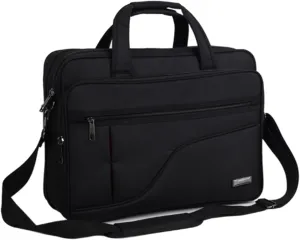 Men Computer Satchel Bag, Water Resistant, handheld Laptop Case, oxford fabric, Portable Work Bag w/Strap, for Business Office College Travel, Laptop Briefcase, 16.9in