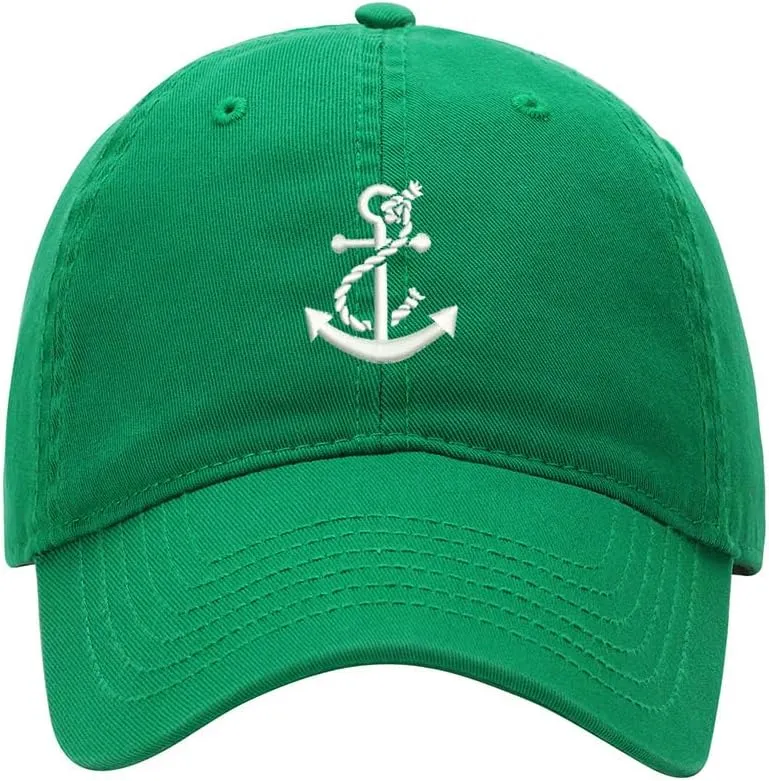 Men's Baseball Cap Boat Anchor Embroidered Washed Cotton Vintage Dad Gifts Hat