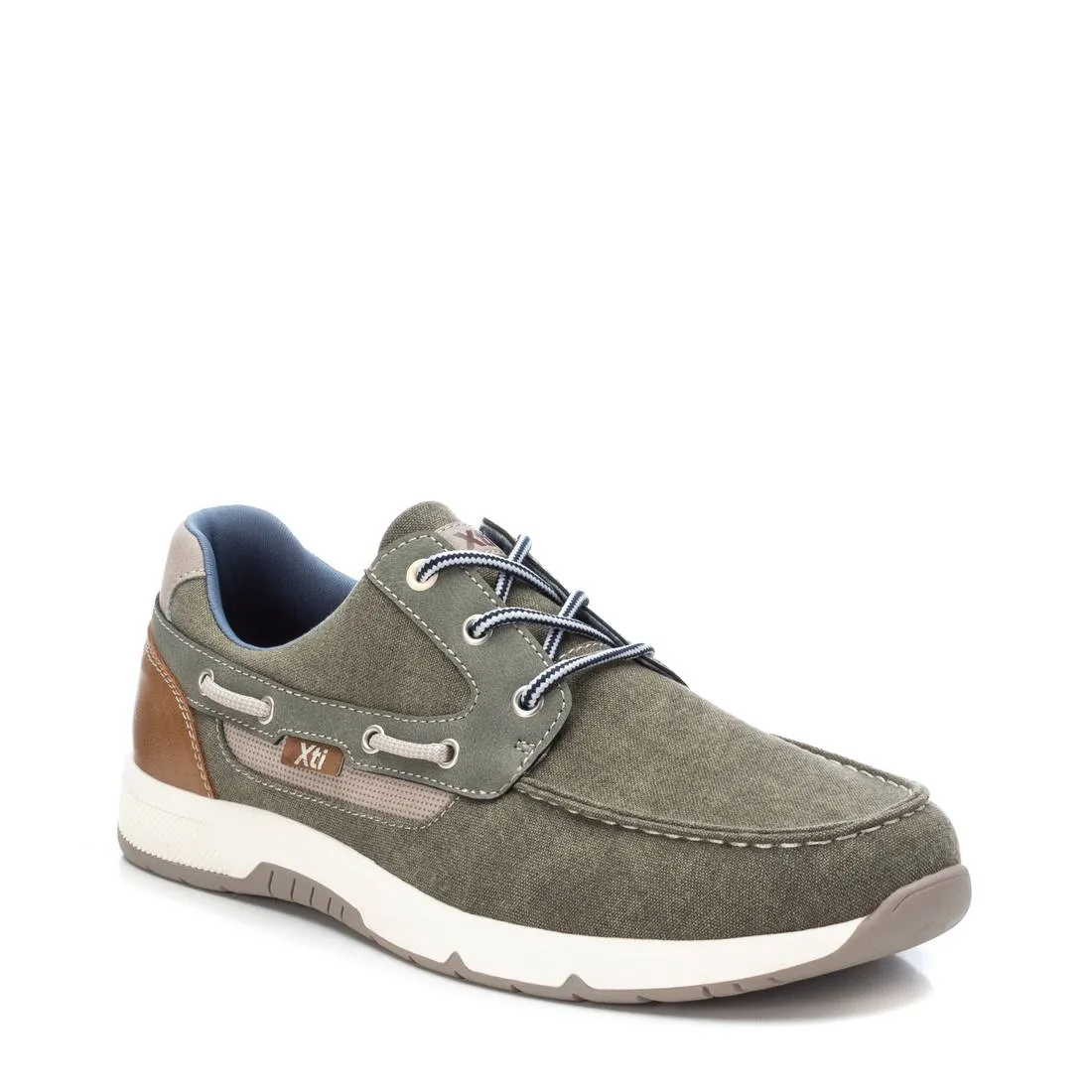 Men's Boat Shoes Traditions By Xti-141321-Dark Green