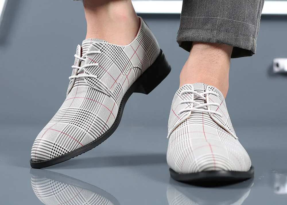 Men's Houndstooth Derby Shoes