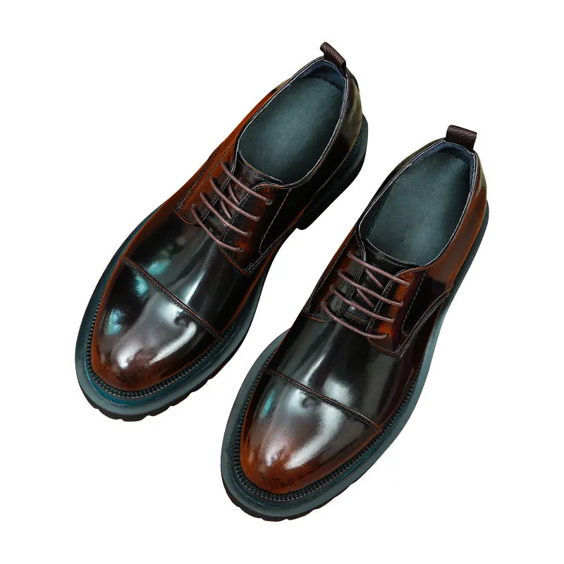 Men's Patent Leather Cap Toe Derby