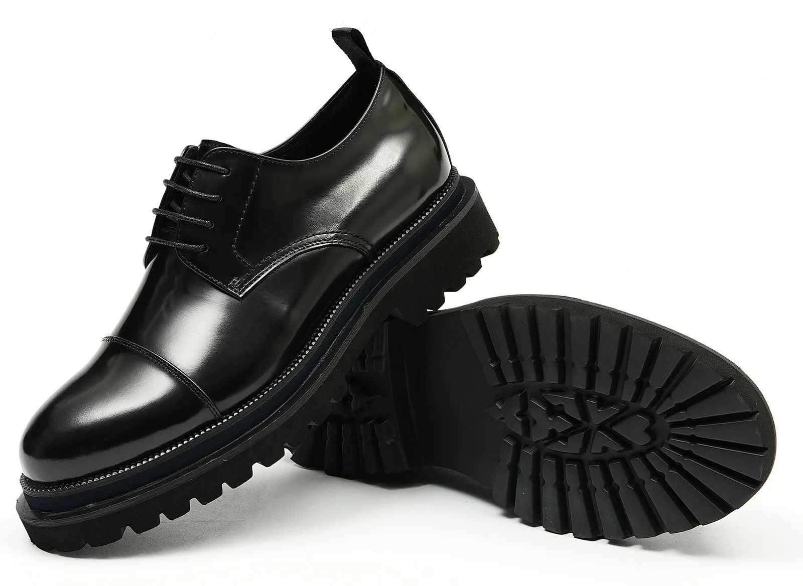 Men's Patent Leather Cap Toe Derby