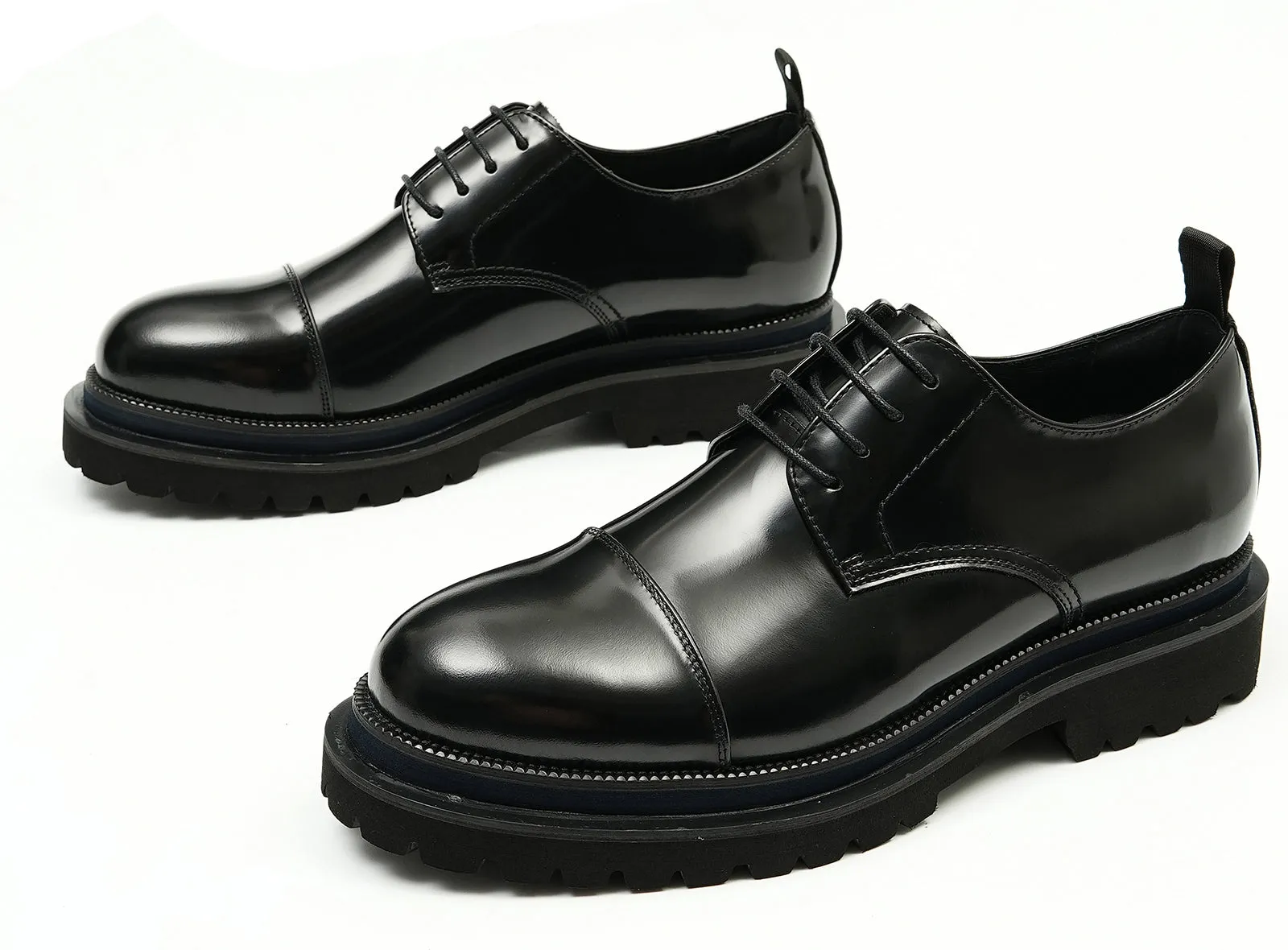 Men's Patent Leather Cap Toe Derby