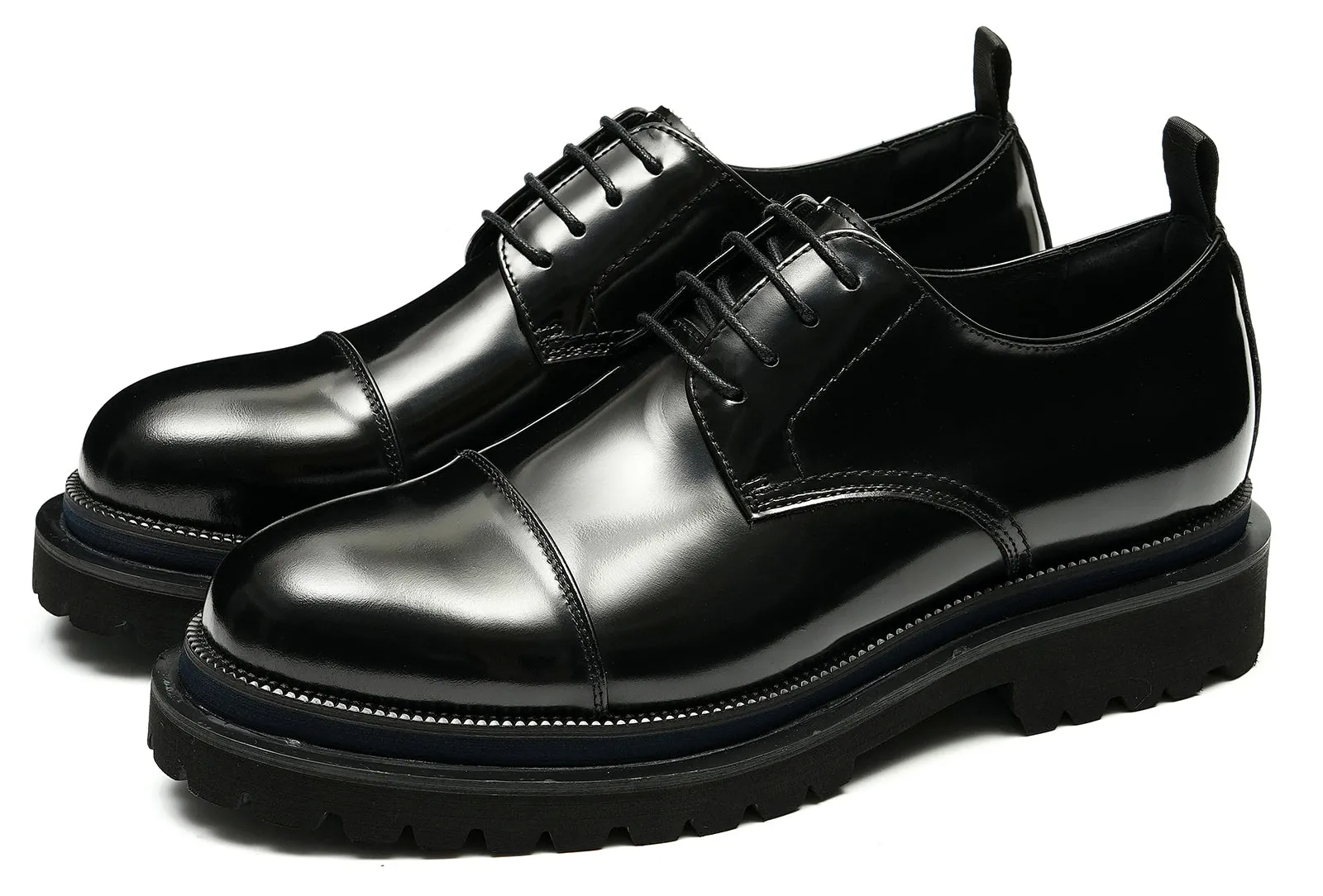 Men's Patent Leather Cap Toe Derby
