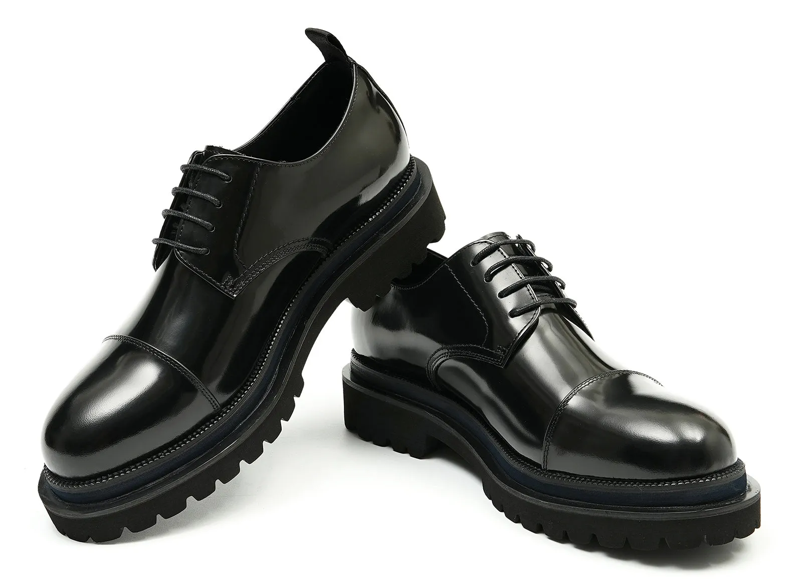 Men's Patent Leather Cap Toe Derby