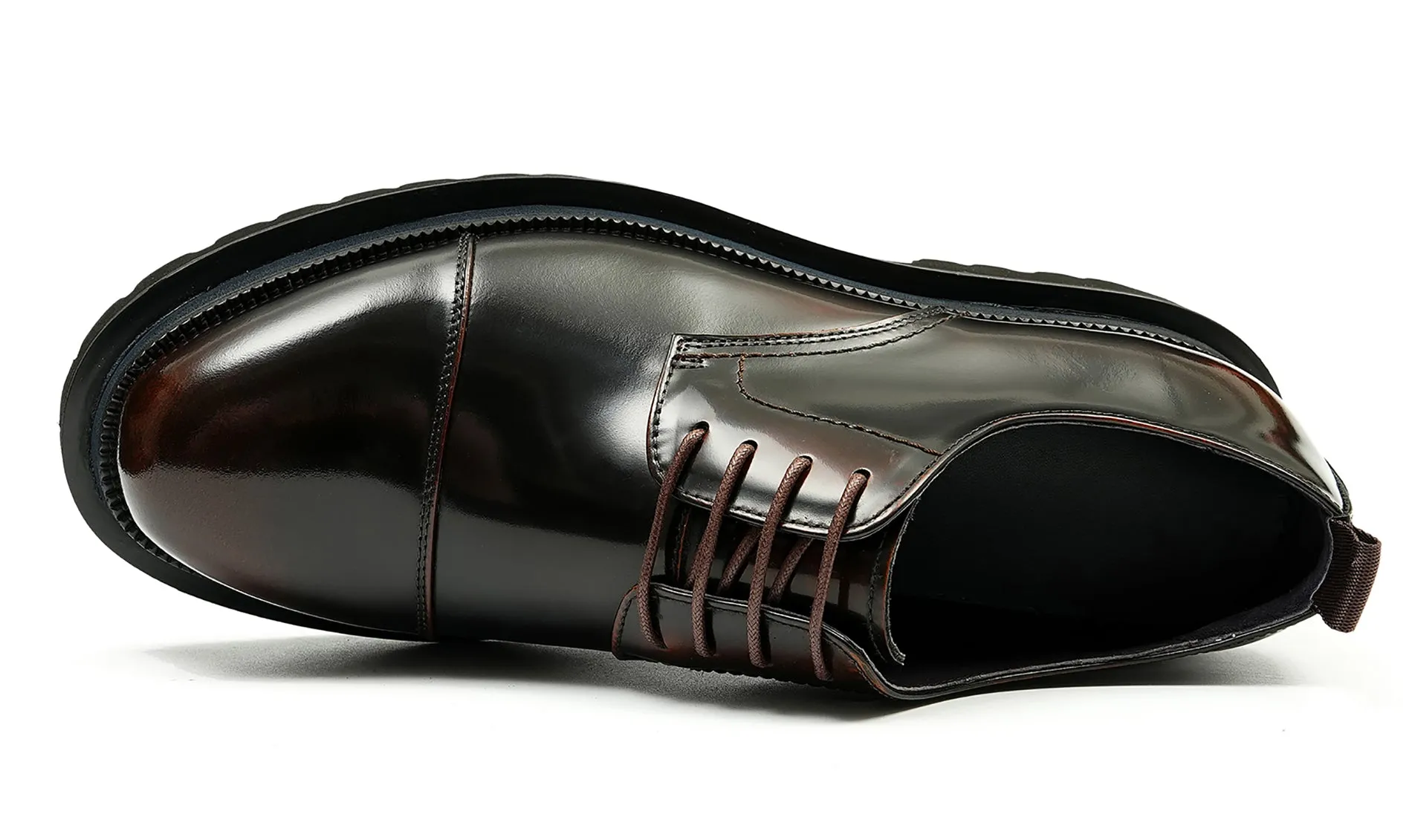 Men's Patent Leather Cap Toe Derby