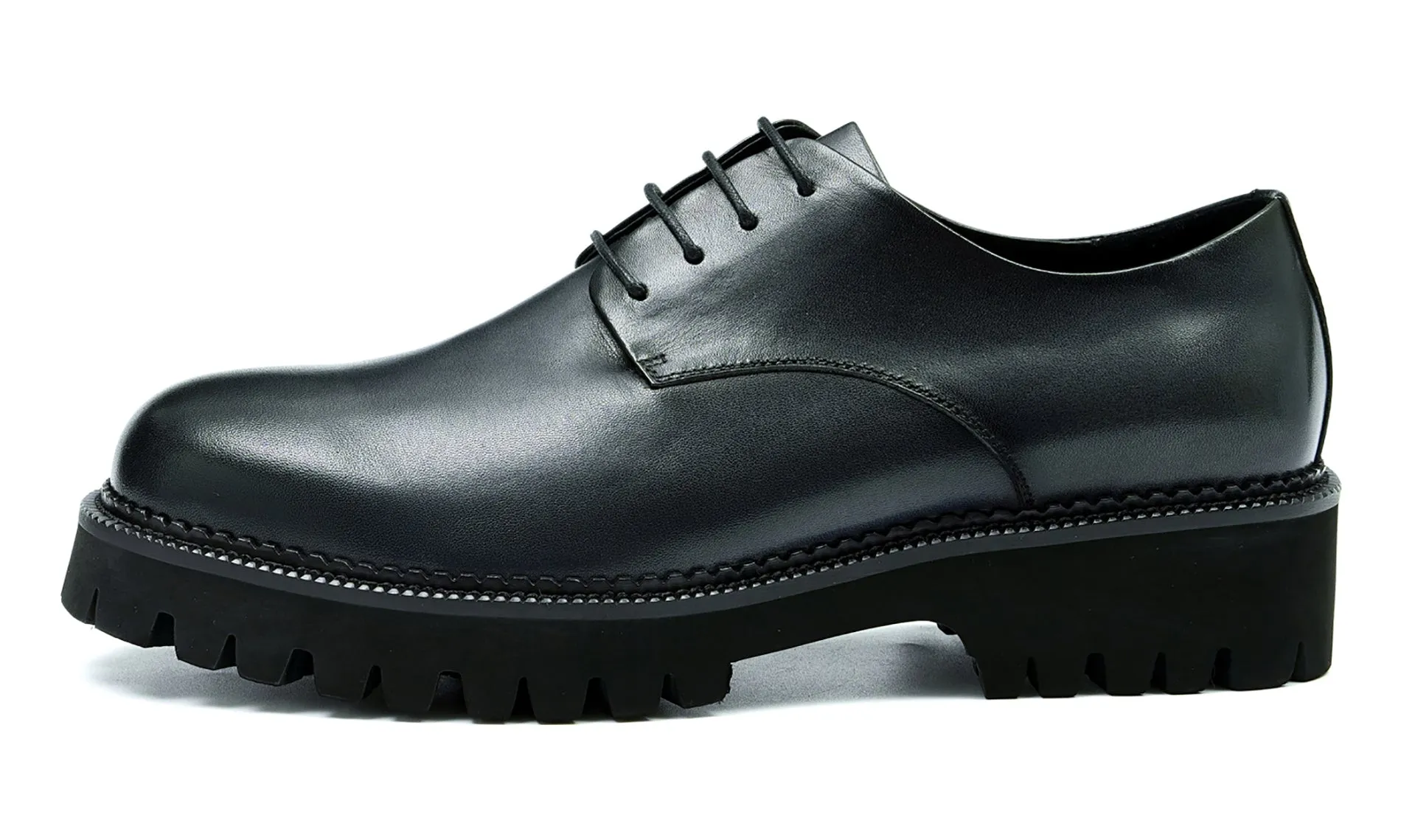 Men's Thick Sole Plain Toe Dress Derby