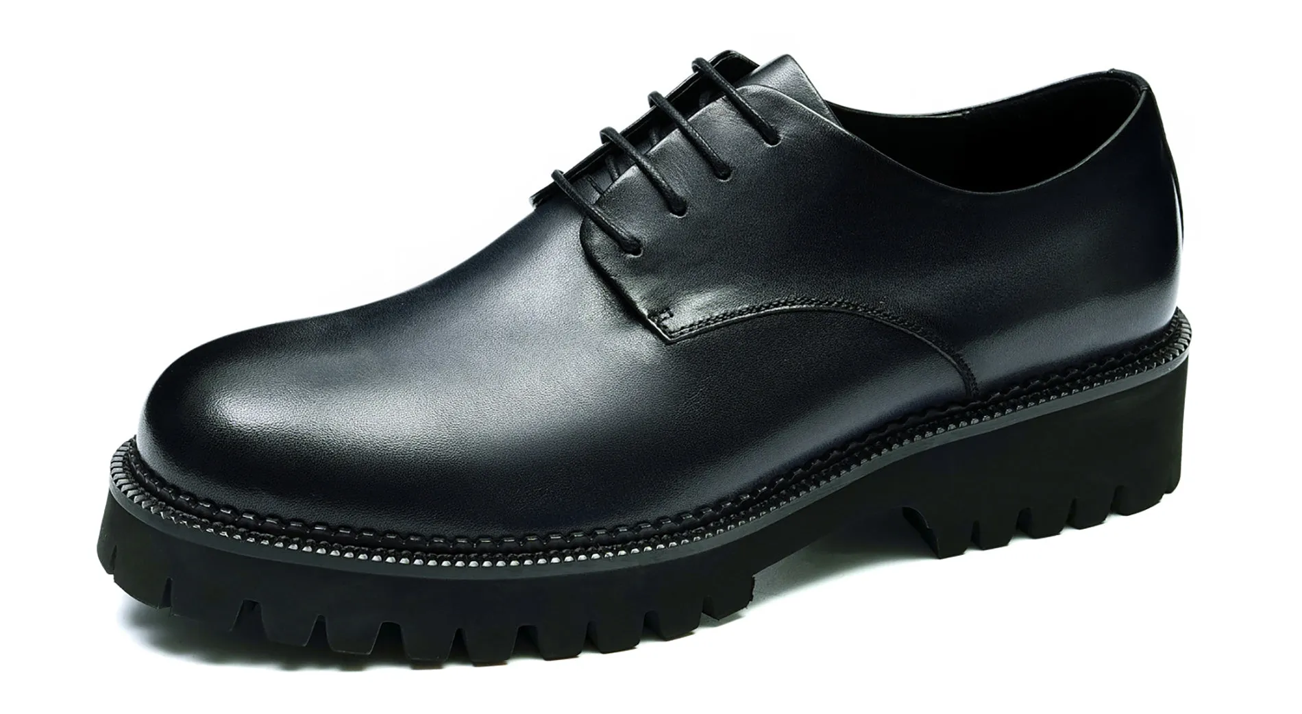 Men's Thick Sole Plain Toe Dress Derby