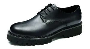 Men's Thick Sole Plain Toe Dress Derby