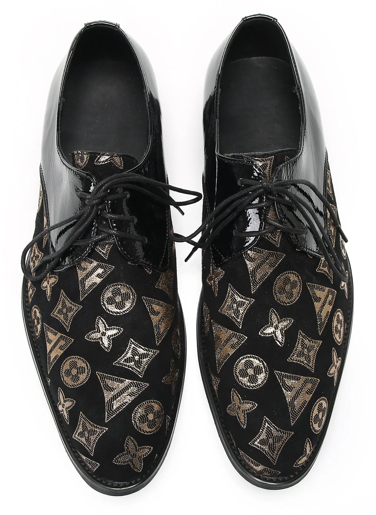 Mens Two Tone Derby Prom Casual Shoes