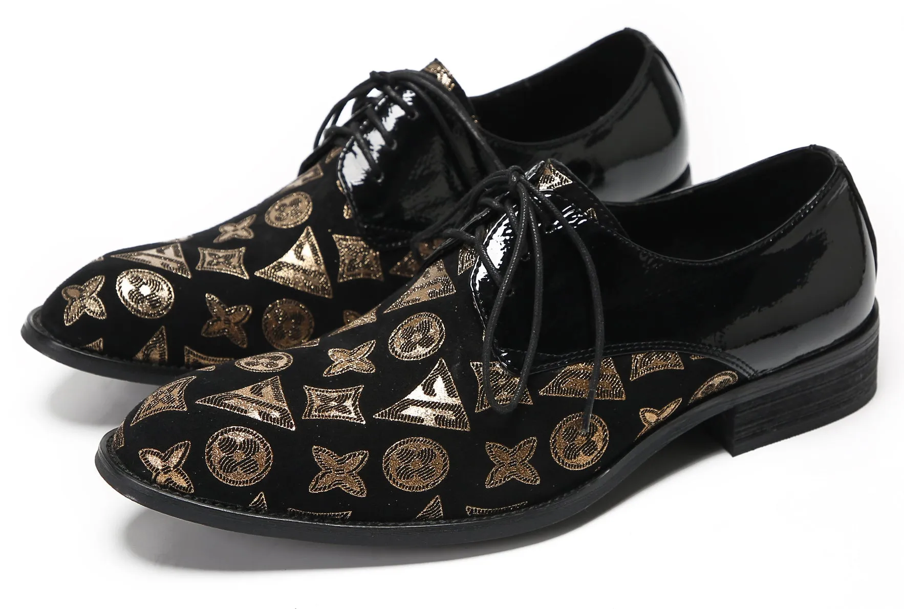 Mens Two Tone Derby Prom Casual Shoes