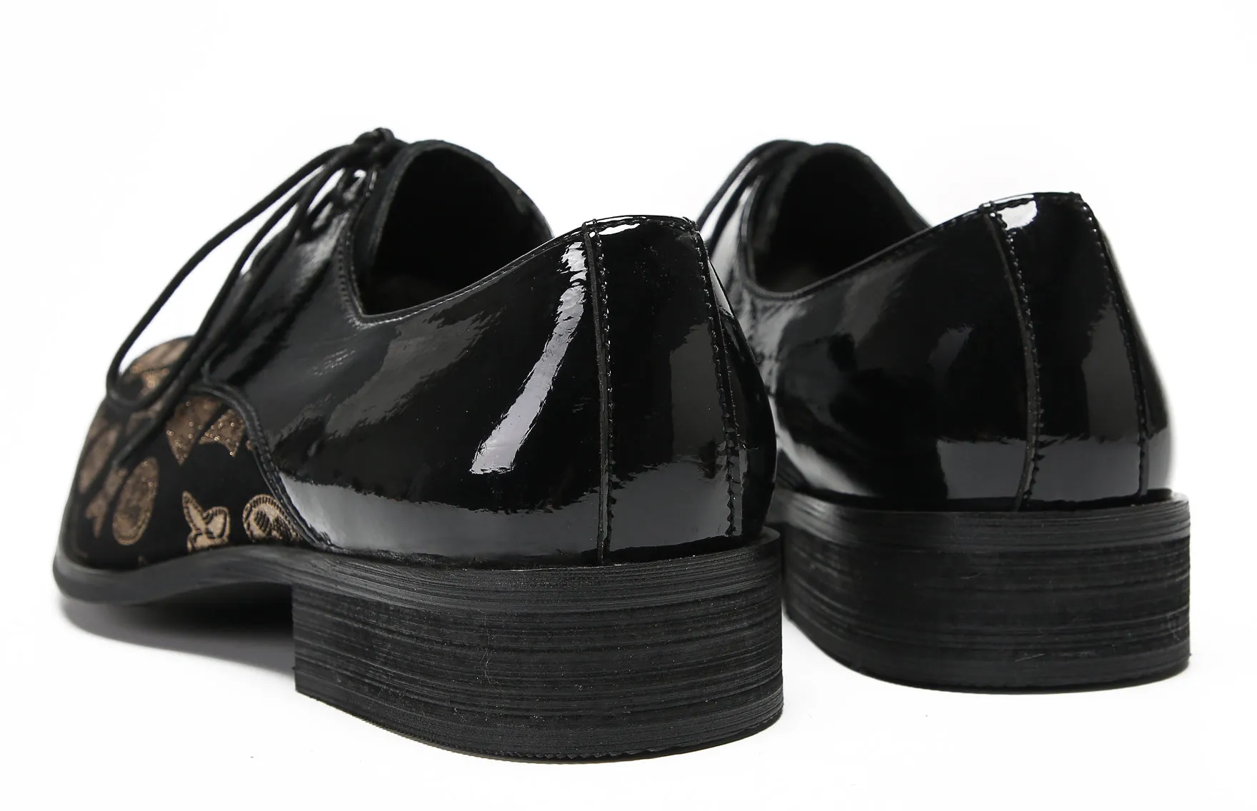 Mens Two Tone Derby Prom Casual Shoes
