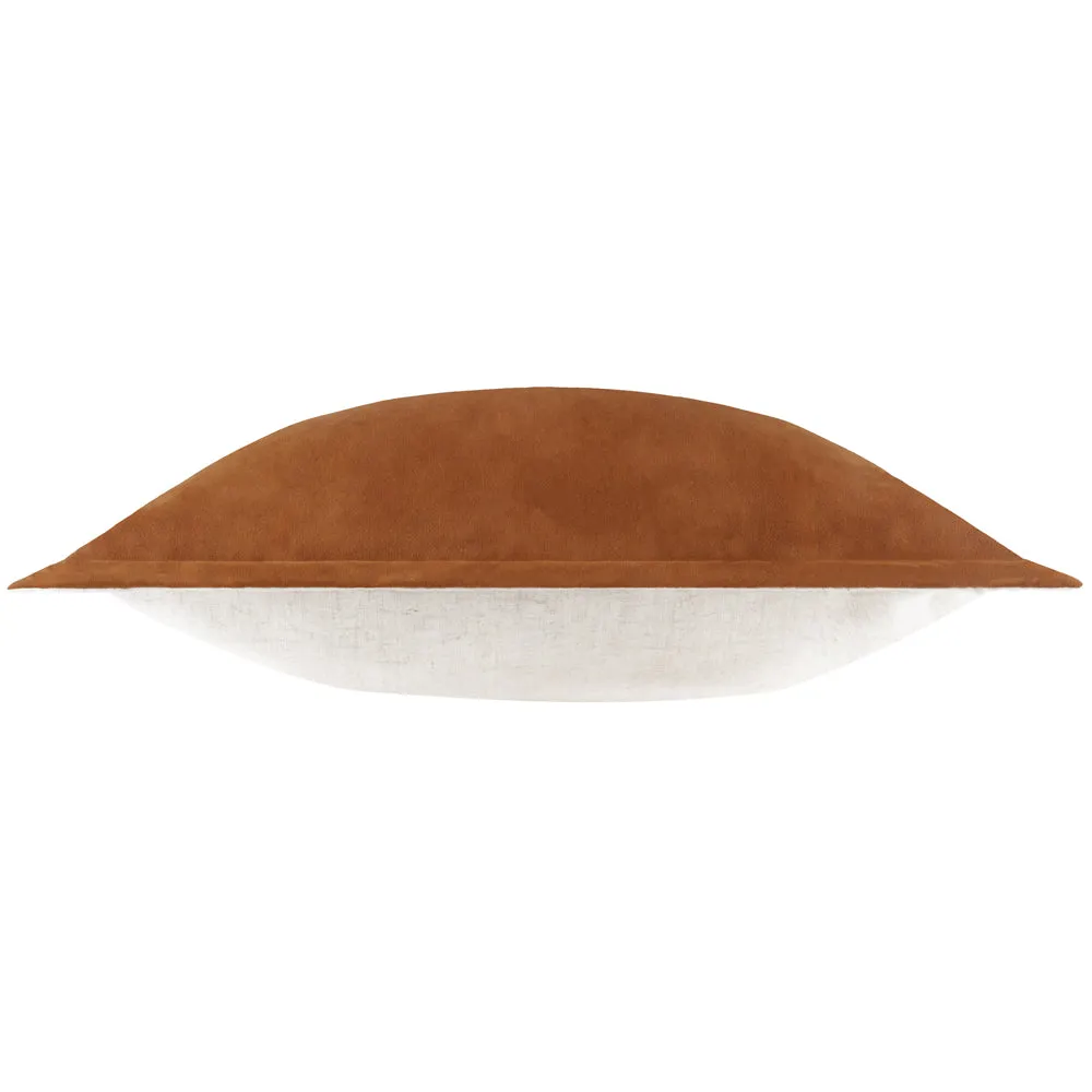 Merton Square Velvet Cushion Pecan