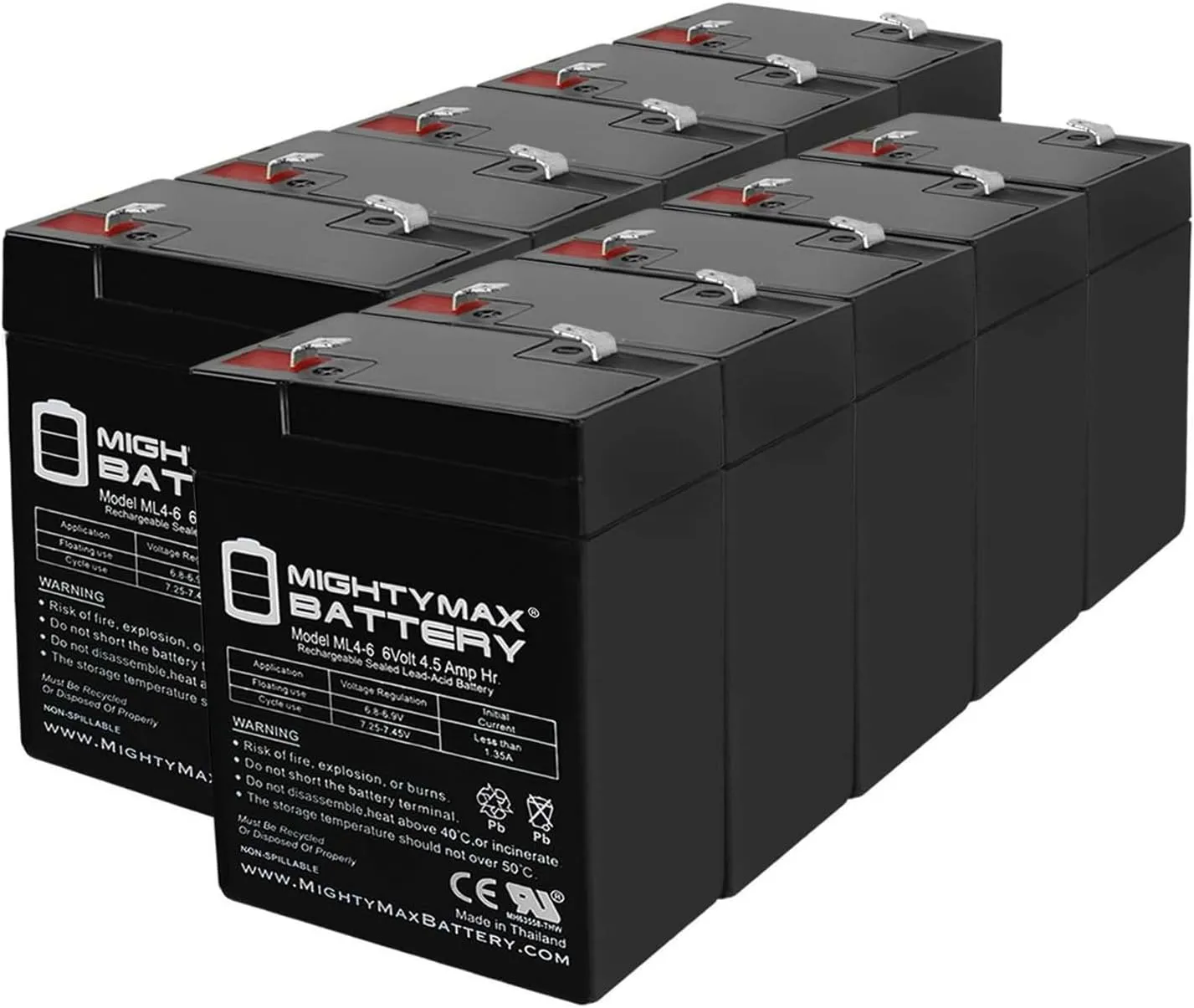 Mighty Max Battery 6V 4.5AH Replaces Abbott Laboratories Patrol Enteral Pump - 10 Pack