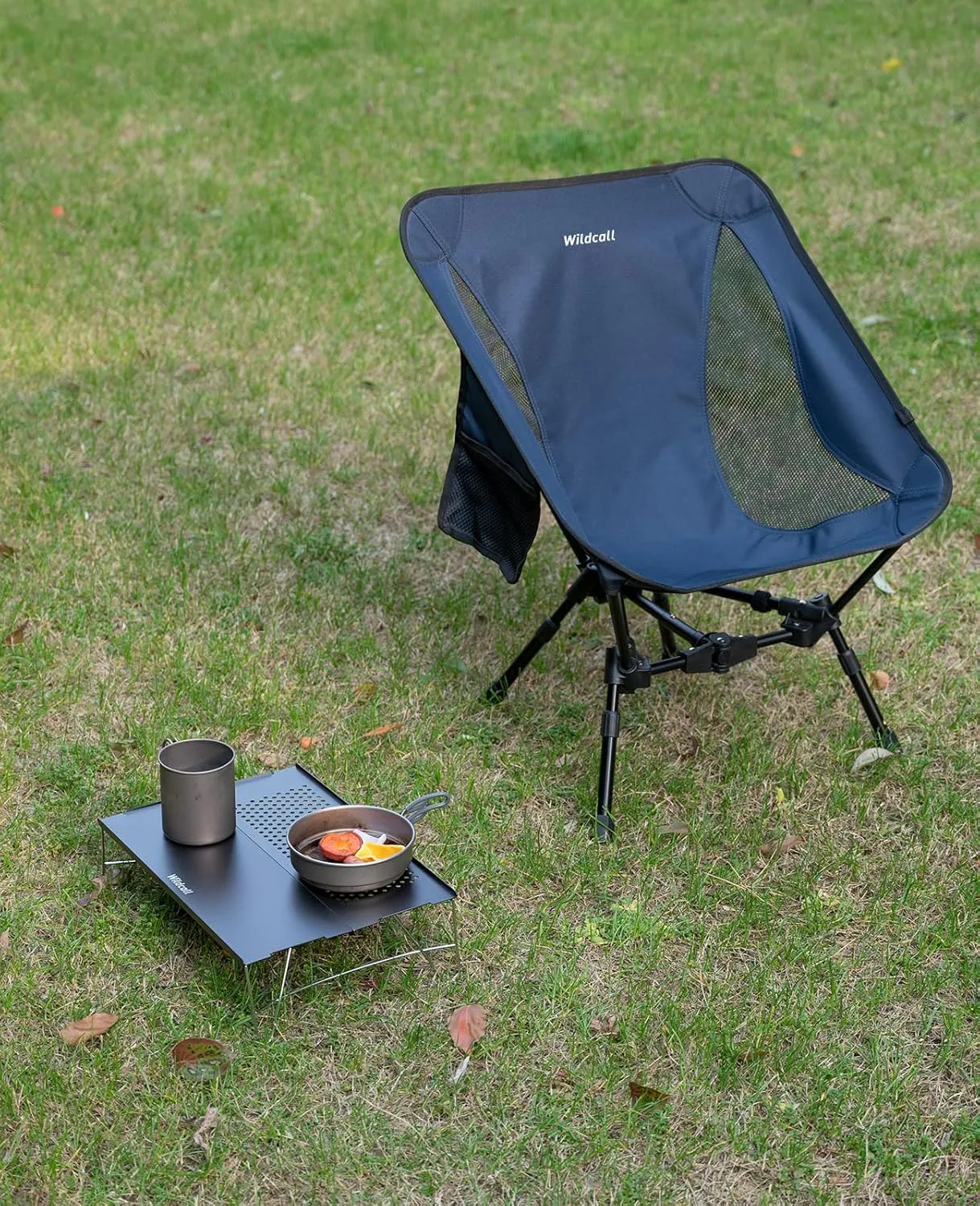 Mini Solo Folding Table Ultralight Compact with Carry Bag for Backpacking Camping Hiking Beach (Gunmetal)