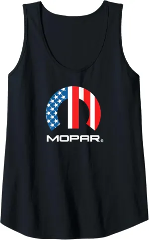 Mopar American Flag White Logo Tank Top