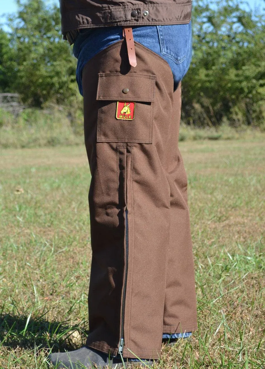 Mule Original Plain Chaps - Briarproof - No Liner - Brown