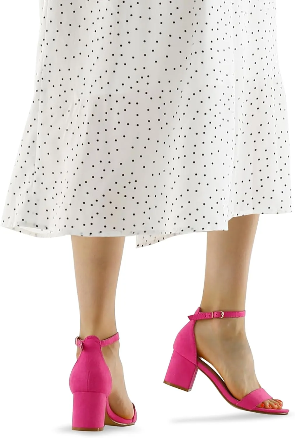 mysoft Women's Chunky Low Heels Open Toe Block Heeled Dress Ankle Strap Pump Wedding Sandals