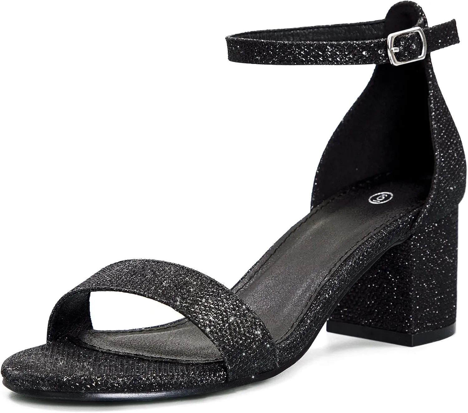 mysoft Women's Chunky Low Heels Open Toe Block Heeled Dress Ankle Strap Pump Wedding Sandals