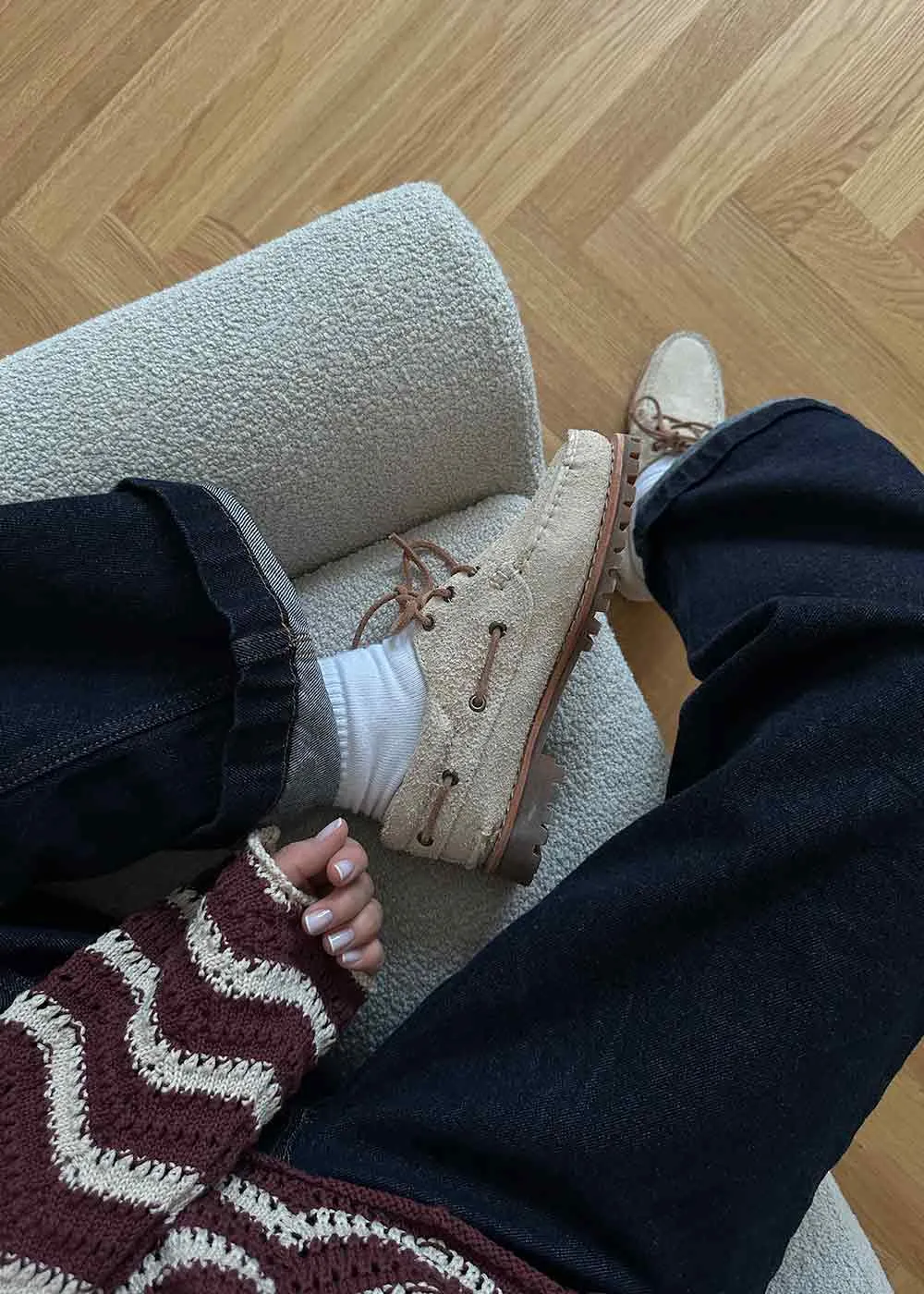 Noreen Boat Shoe - Natural Suede