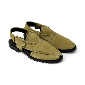 OK-5002 Olive Suede Leather Kherri
