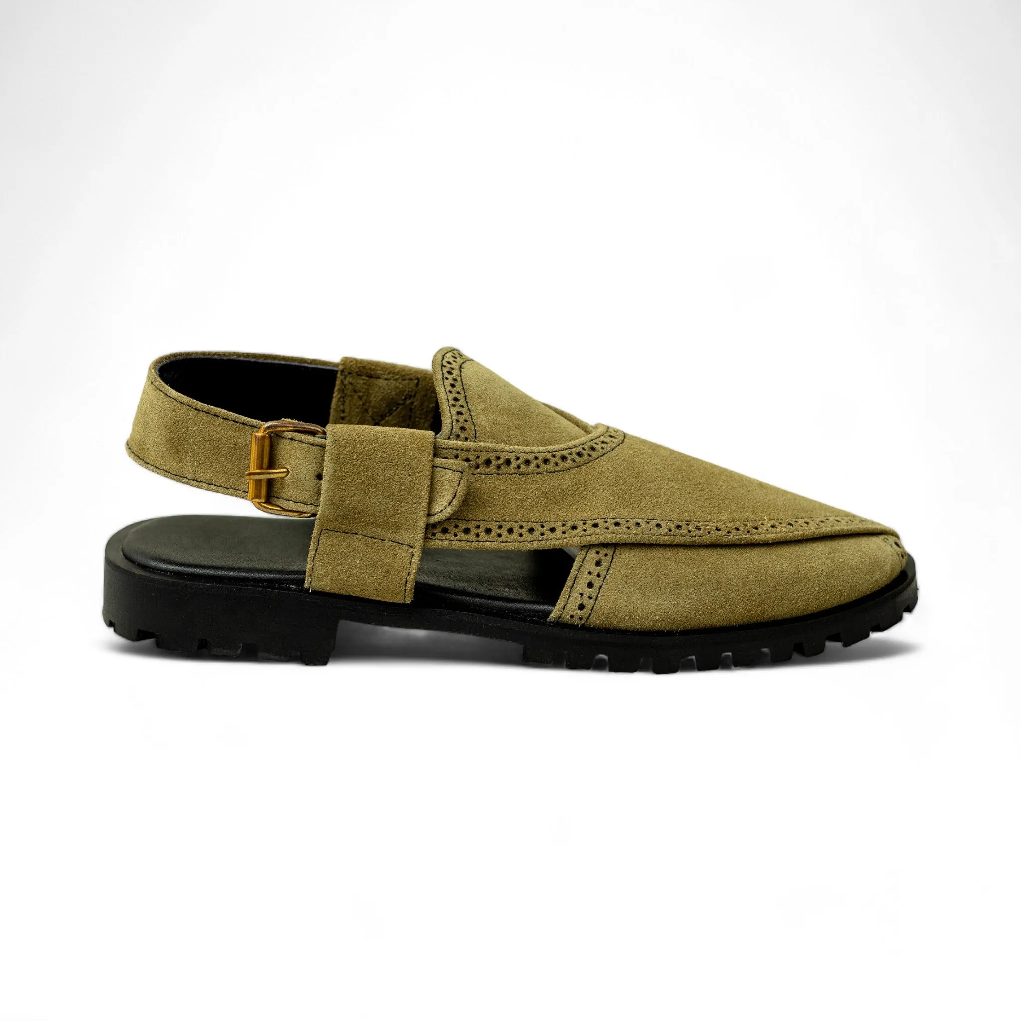 OK-5002 Olive Suede Leather Kherri