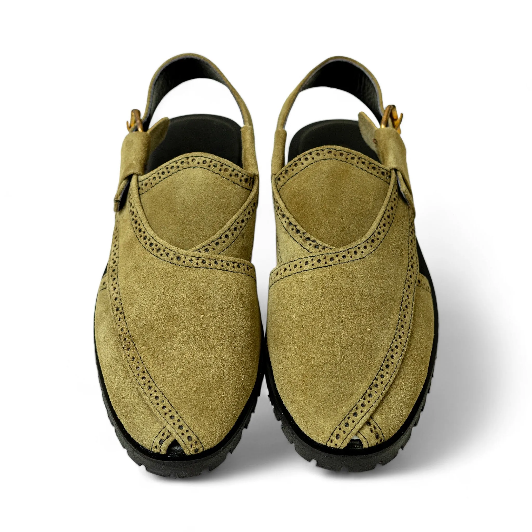 OK-5002 Olive Suede Leather Kherri