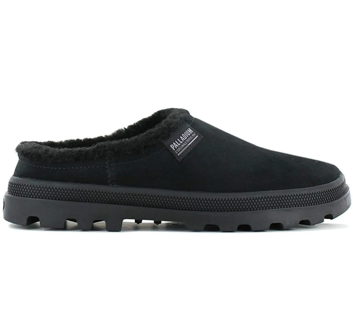 PALLADIUM Palladune Mule Warm - Slipper Hausschuhe Leder Schwarz 74337-008-M
