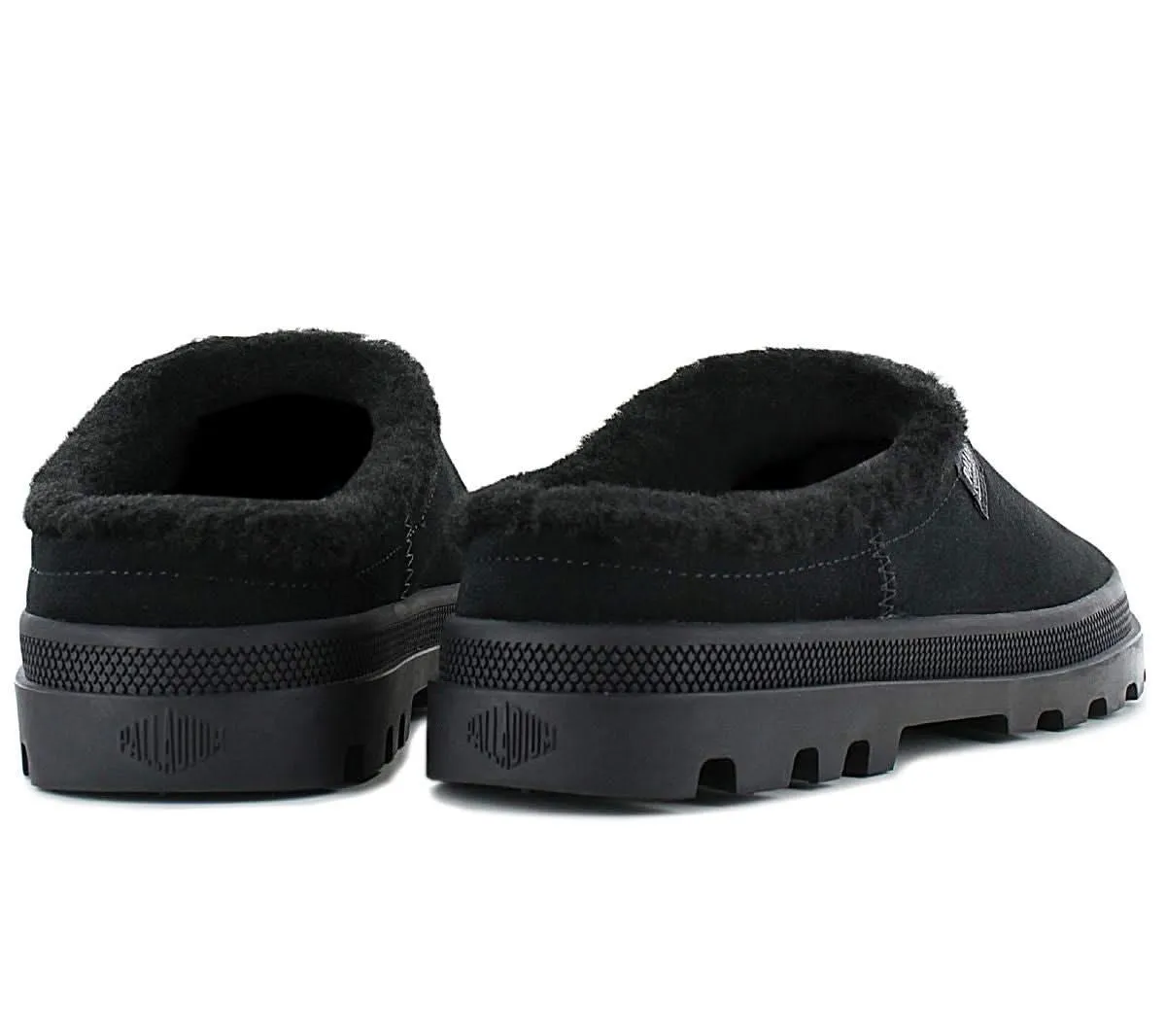PALLADIUM Palladune Mule Warm - Slipper Hausschuhe Leder Schwarz 74337-008-M