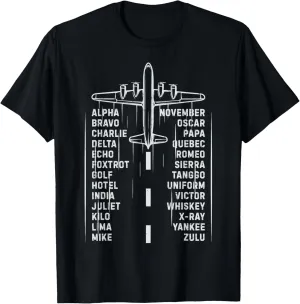 Phonetic Alphabet Pilot Airplane Aviation Vintage Gifts Men T-Shirt