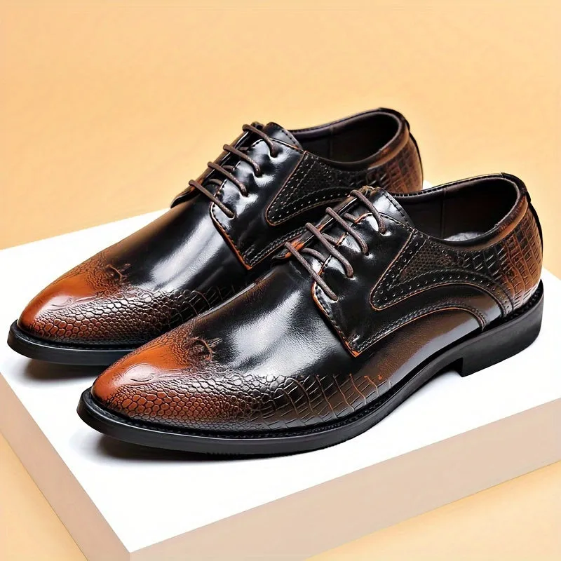Plus Size Mens Elegant Derby Shoes  Breathable Comfy NonSlip
