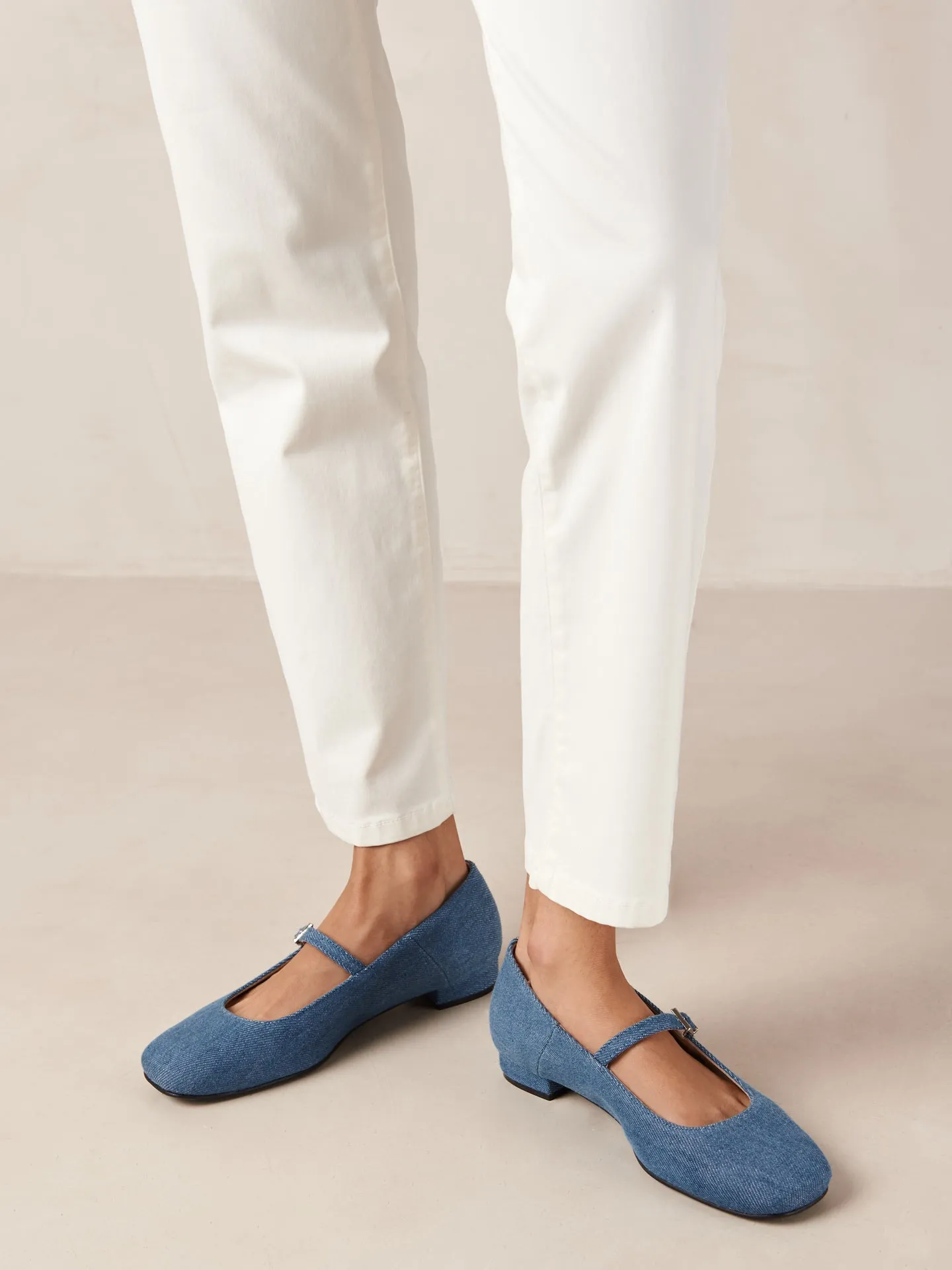 Por Do Sol Denim Ballet Flats - Denim Blue