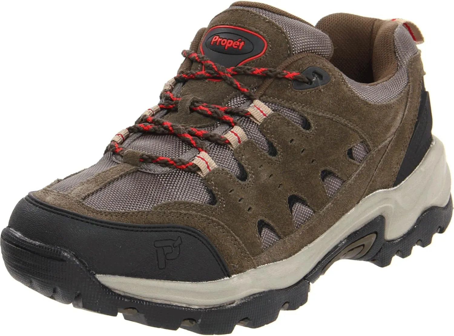 Propet Men's Summit Walker Low,Black/Olive,10 M (D)