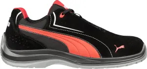 PUMA Men's Touring Suede Low Industrial Shoe, Black-red, 8