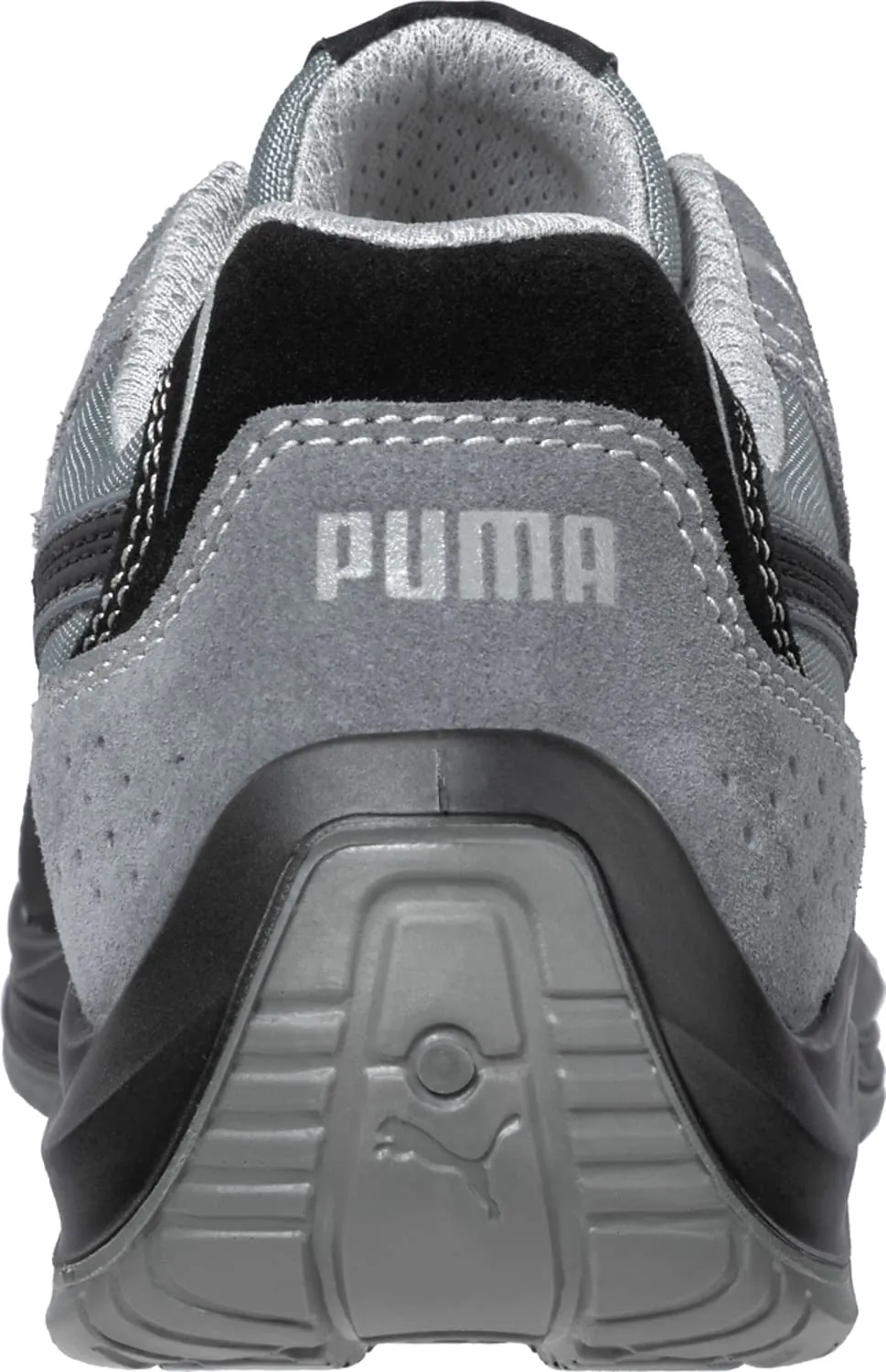 PUMA Men's Touring Suede Low Industrial Shoe, Black-red, 8