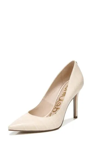 Pumps Rich variety Edelman Sam Closed Pointed Toe Budget-conscious Dress Eggshell Stiletto Hazel Shoes