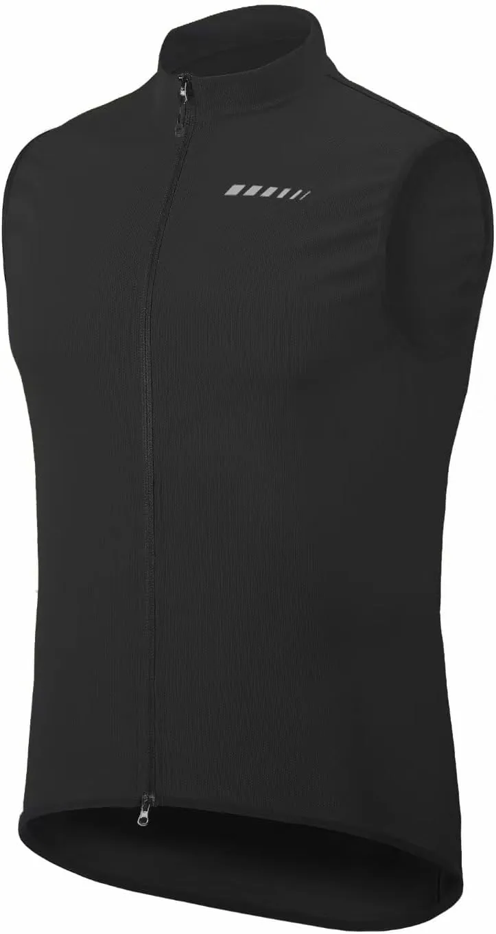 qualidyne Men's Sleeveless Cycling Jersey Vest Road Bike Shirt Bicycle Biking Tank Tops Full Zip Pockets